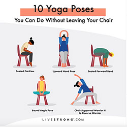 10个瑜伽姿势,你可以做不离开你的椅子