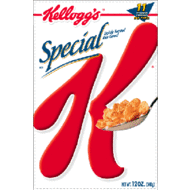 特殊K蛋白质、巧克力色花生酱格兰诺拉麦片小吃店